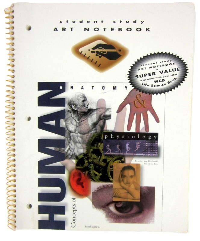 Student Study Art Notebook Concepts of Human Anatomy & Physiology Spiral PB Book