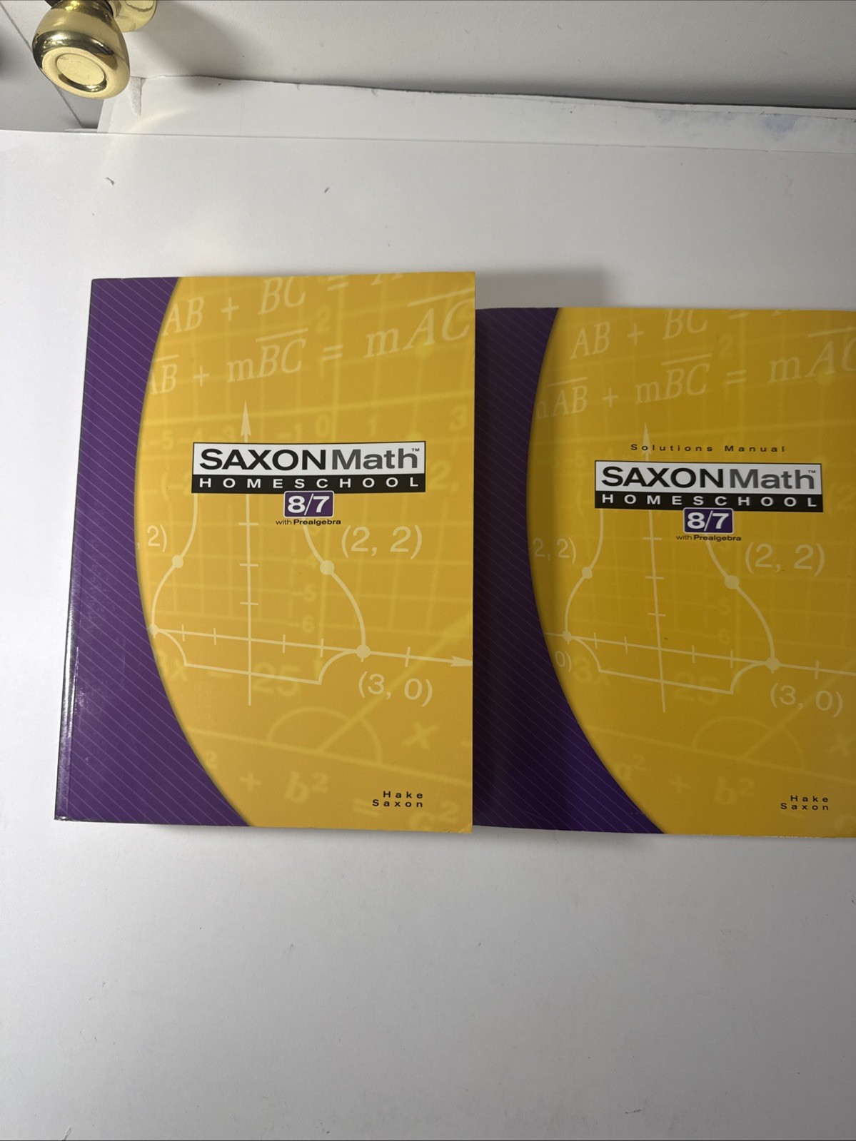Saxon Math 8/7 Homeschool, textbook AND solutions Manual