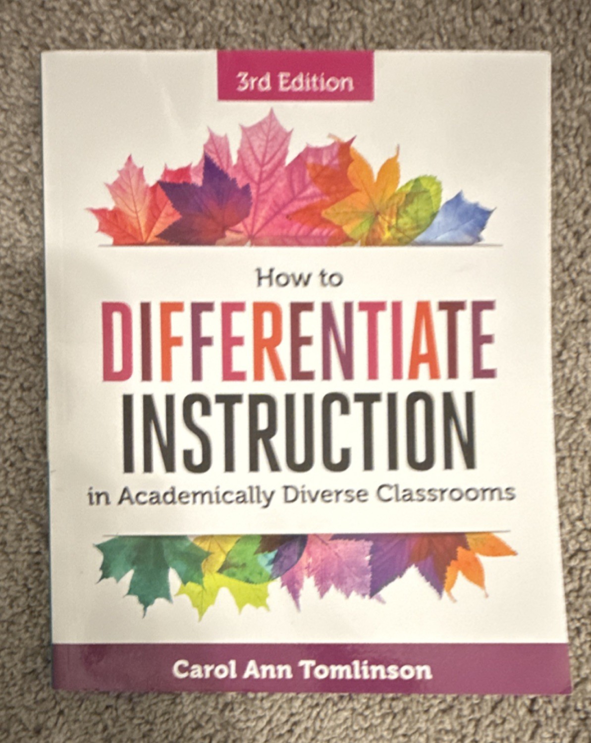 Carol Ann Tomlinson How to Differentiate Instruction 3rd Edition Paperback