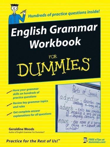 English Grammar Workbook For Dummie- paperback, 0764599321, Geraldine Woods, new