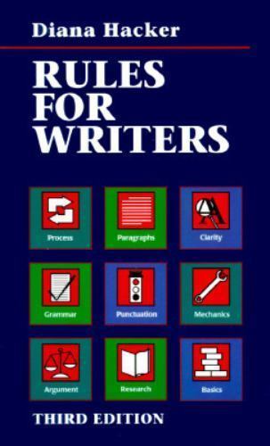 Rules for Writers: A Brief Handbook Hacker, Diana T. paperback Used – Good