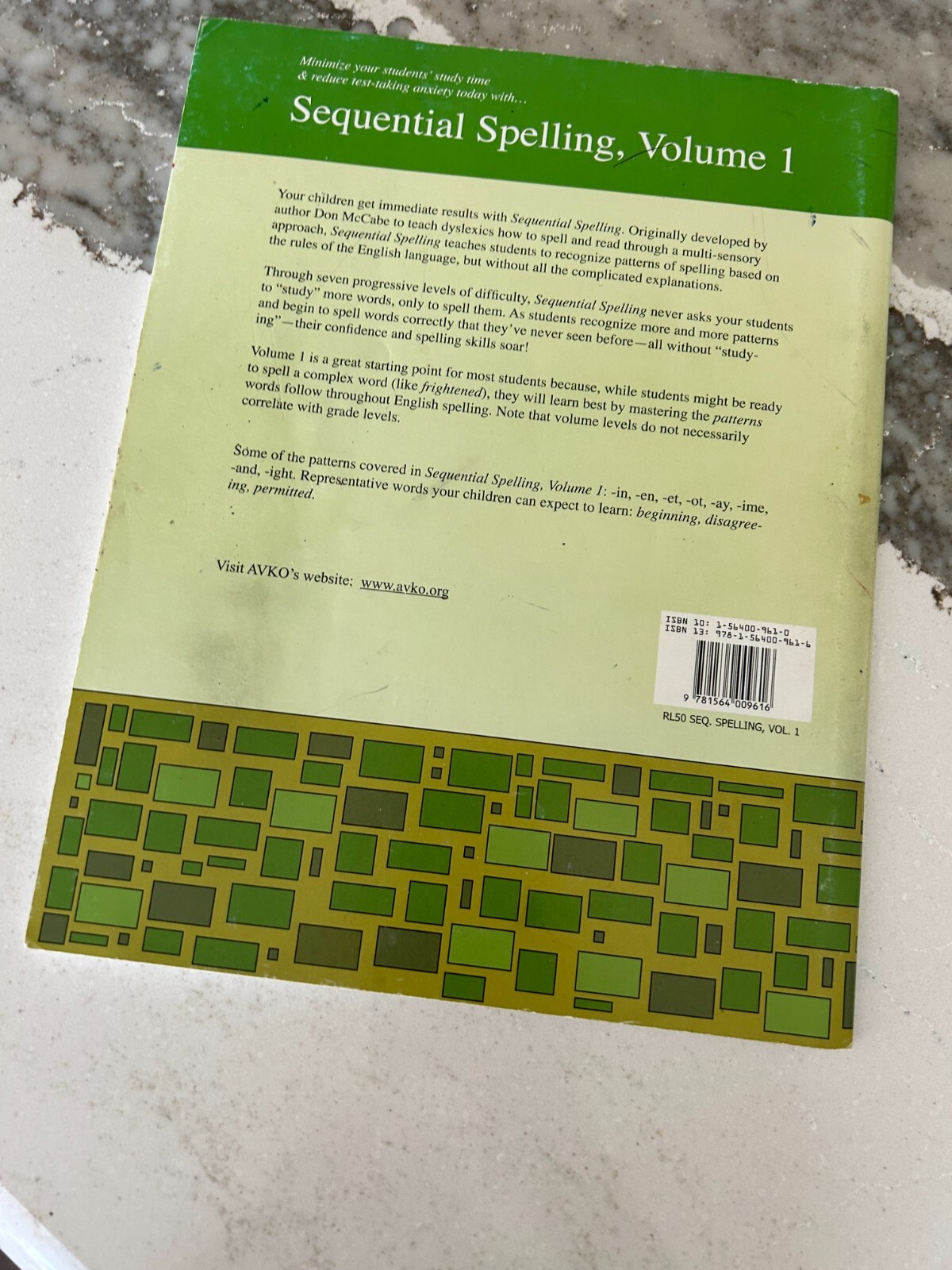 Sequential Spelling, Volume by Don McCabe AVKO