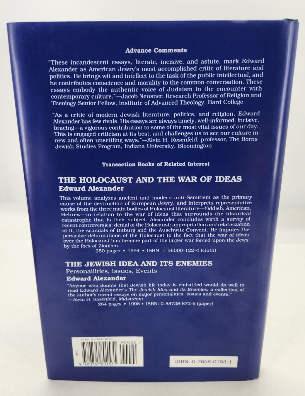 Classical Liberalism and the Jewish Tradition by Professor Alexander, Edward HC