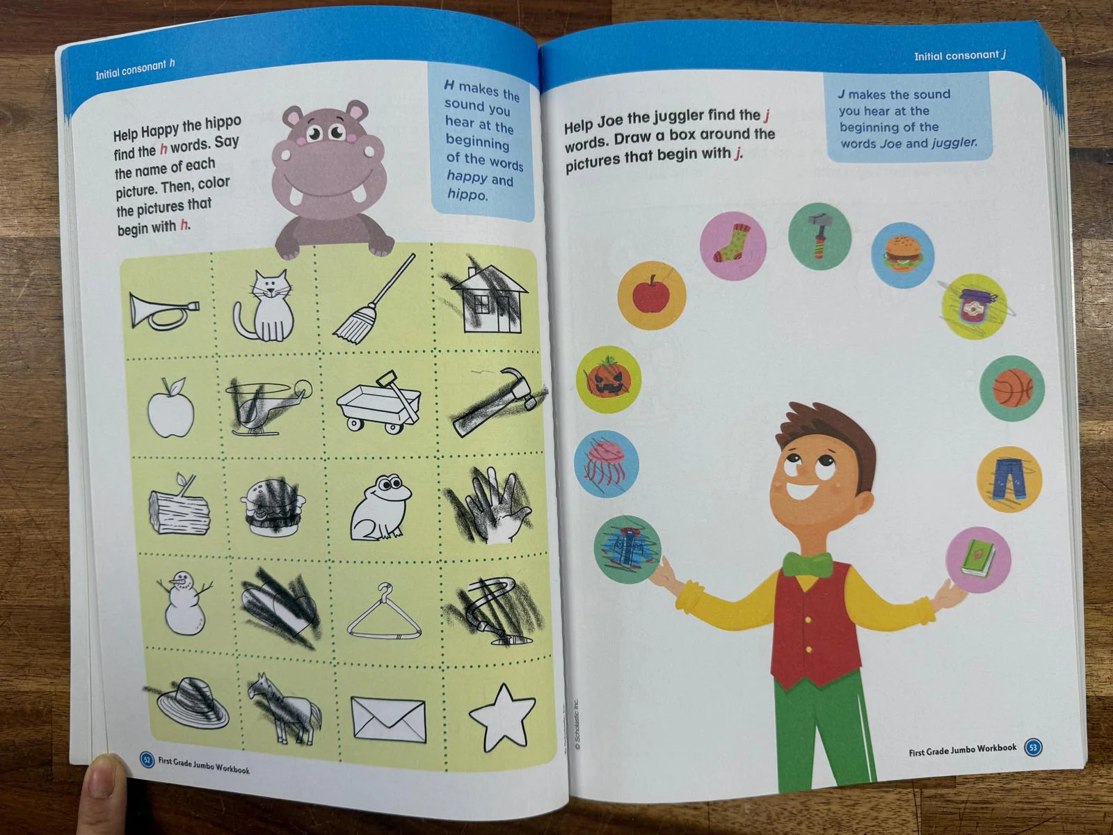 Scholastic First Grade Jumbo Workbook Ages 6-7 (Good)