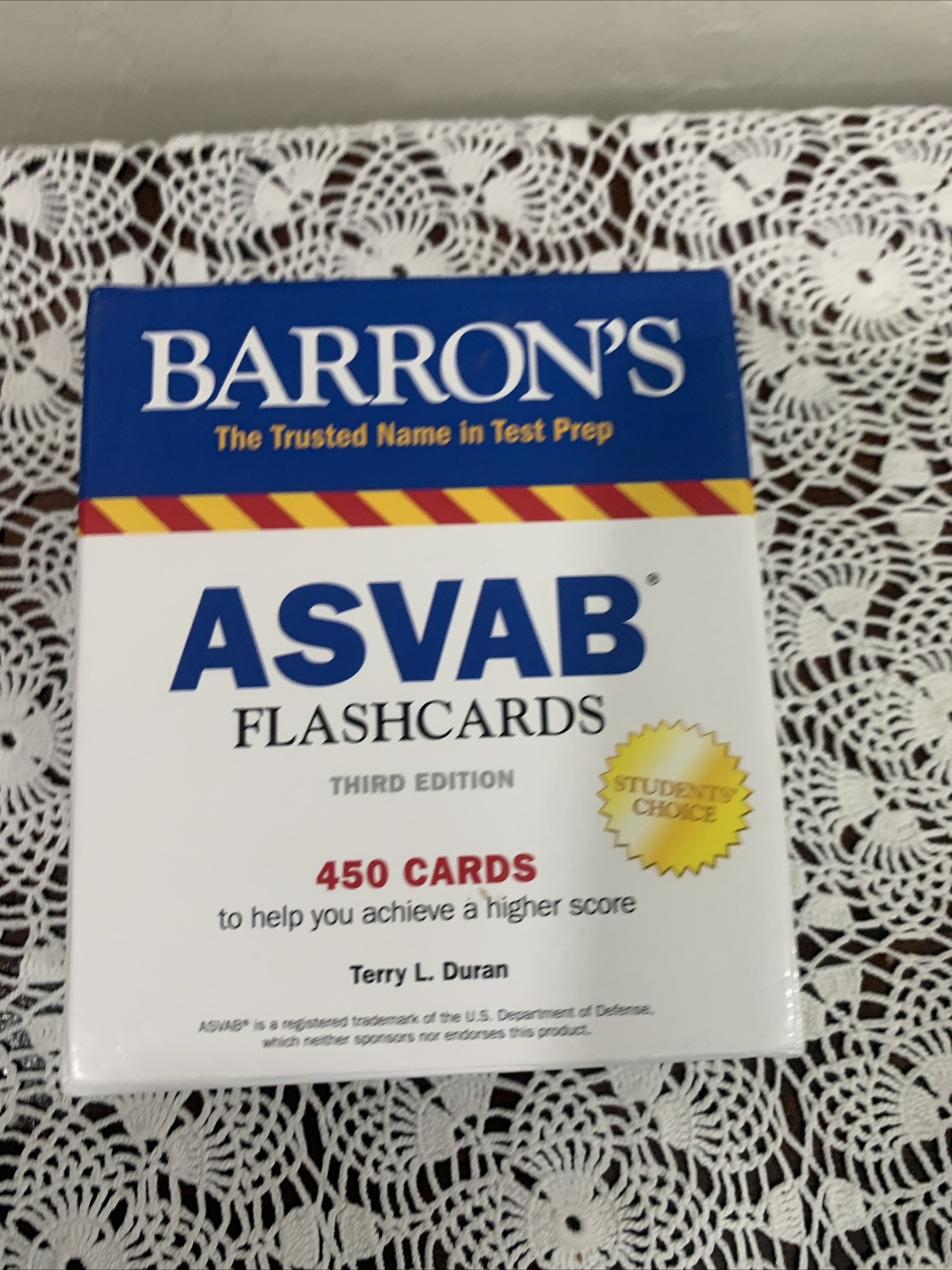 Barron’s Test Prep Ser.: ASVAB Flashcards by Terry L. Duran 3rd Edition
