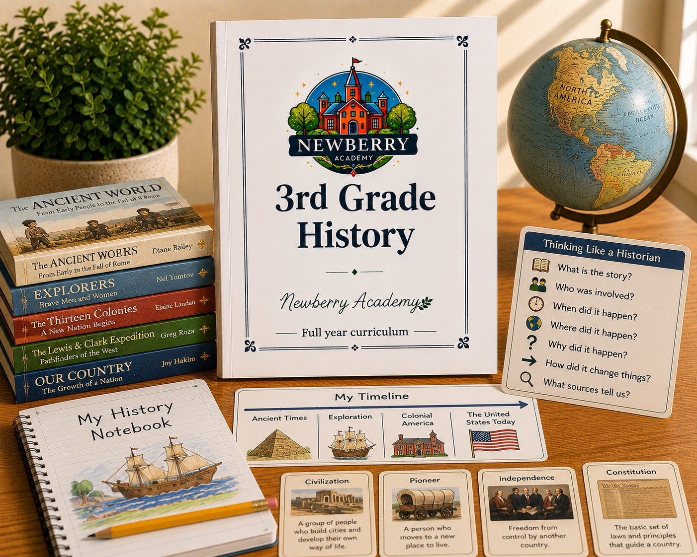3rd Grade World History Full year Lessons Workbook Third Grade history homeschoo