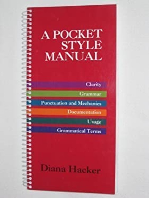 A Pocket Style Manual Paperback Diana T. Hacker