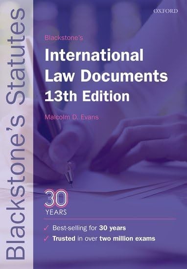 Blackstone’s International Law Documents (Blackstone’s S… Paperback / softback