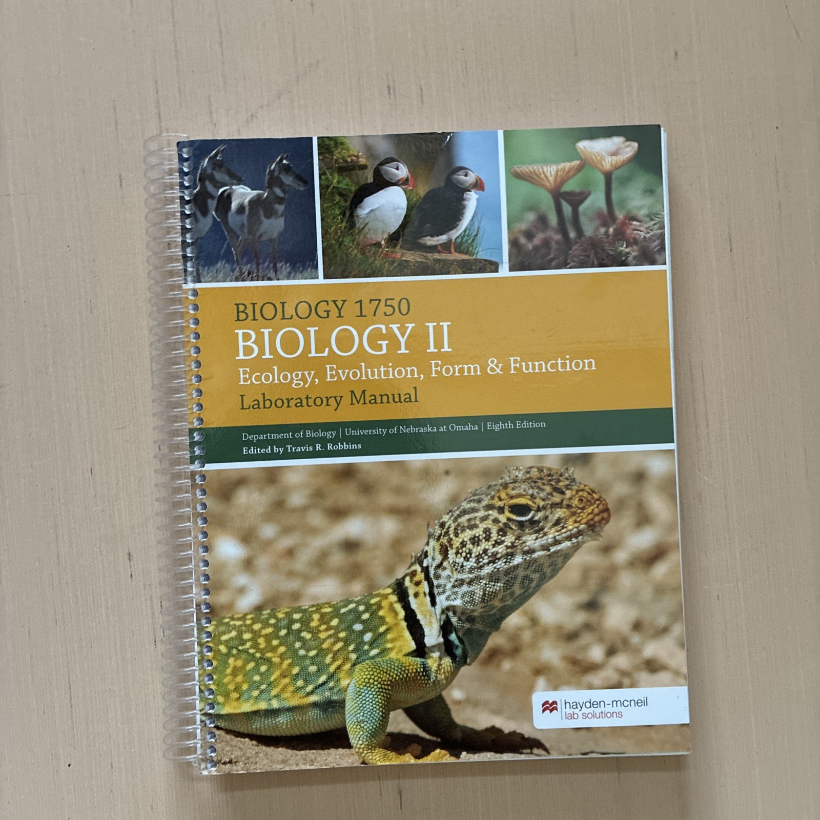 Biology 1750 Biology II Ecology Evolution Laboratory Manual 8th Edition
