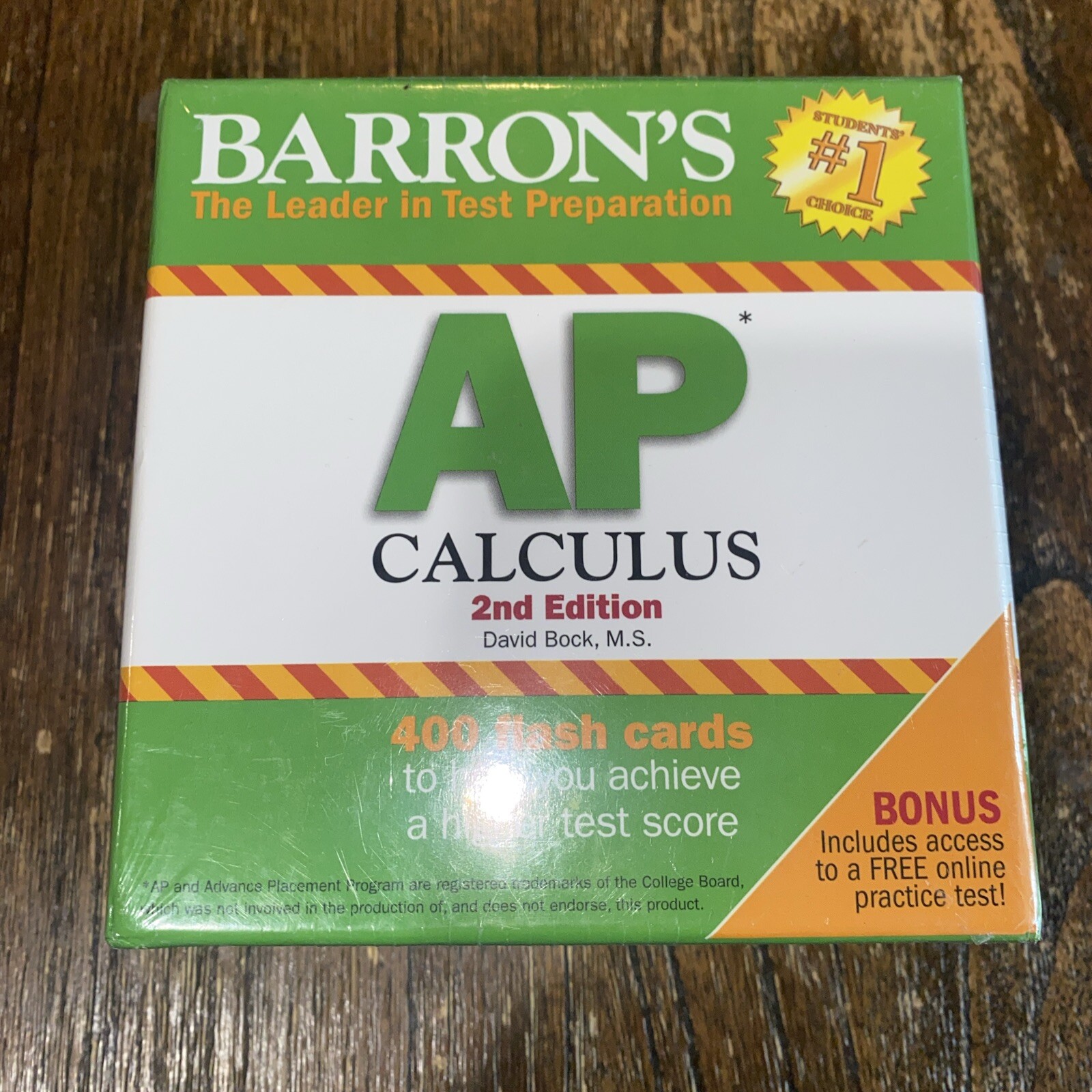 Barron’s AP Calculus Flash Cards David Bock (2014, Cards,Flash Cards, NEW Sealed