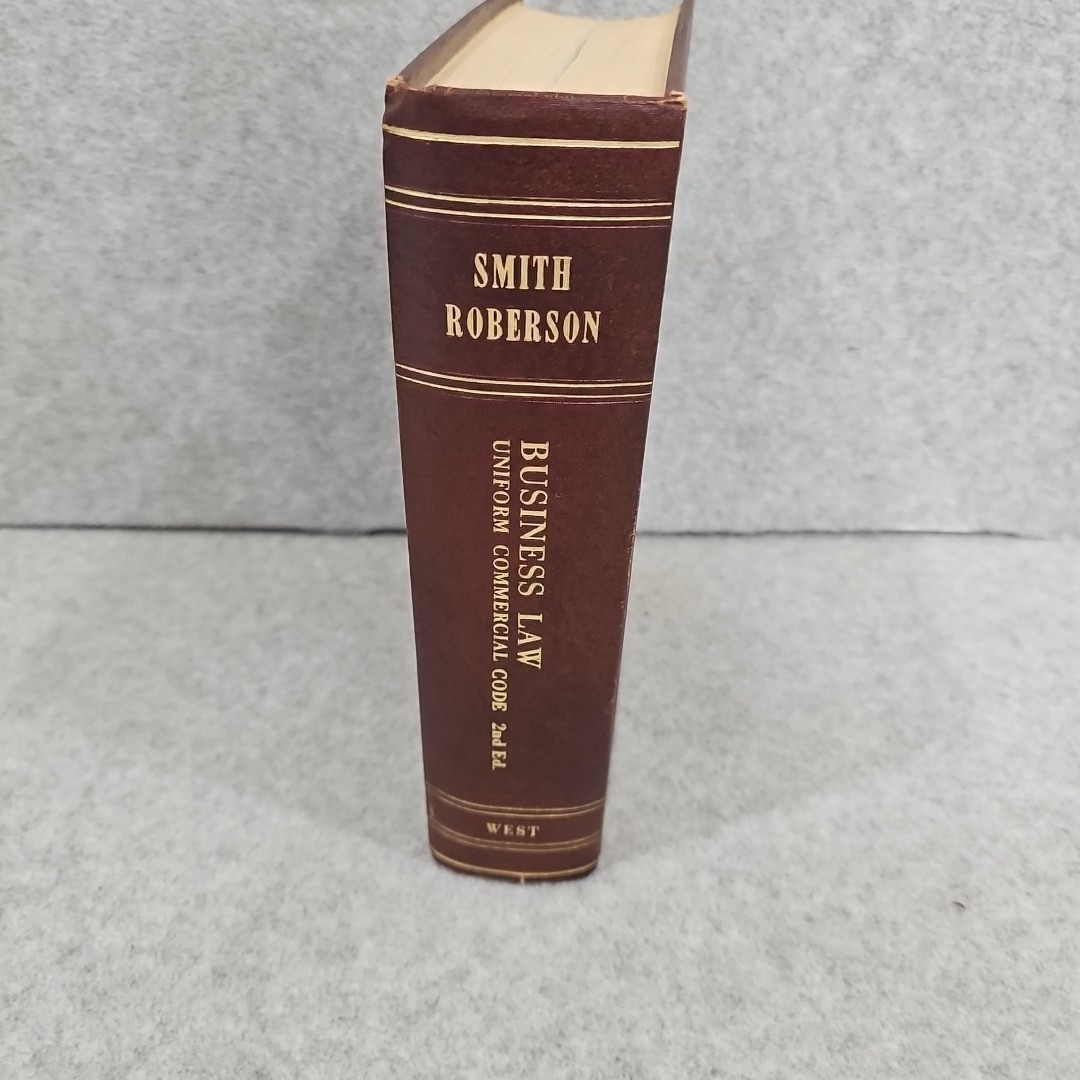 BUSINESS LAW Uniform Commercial Code 2 Edition 1966 Len Young Smith Roberson