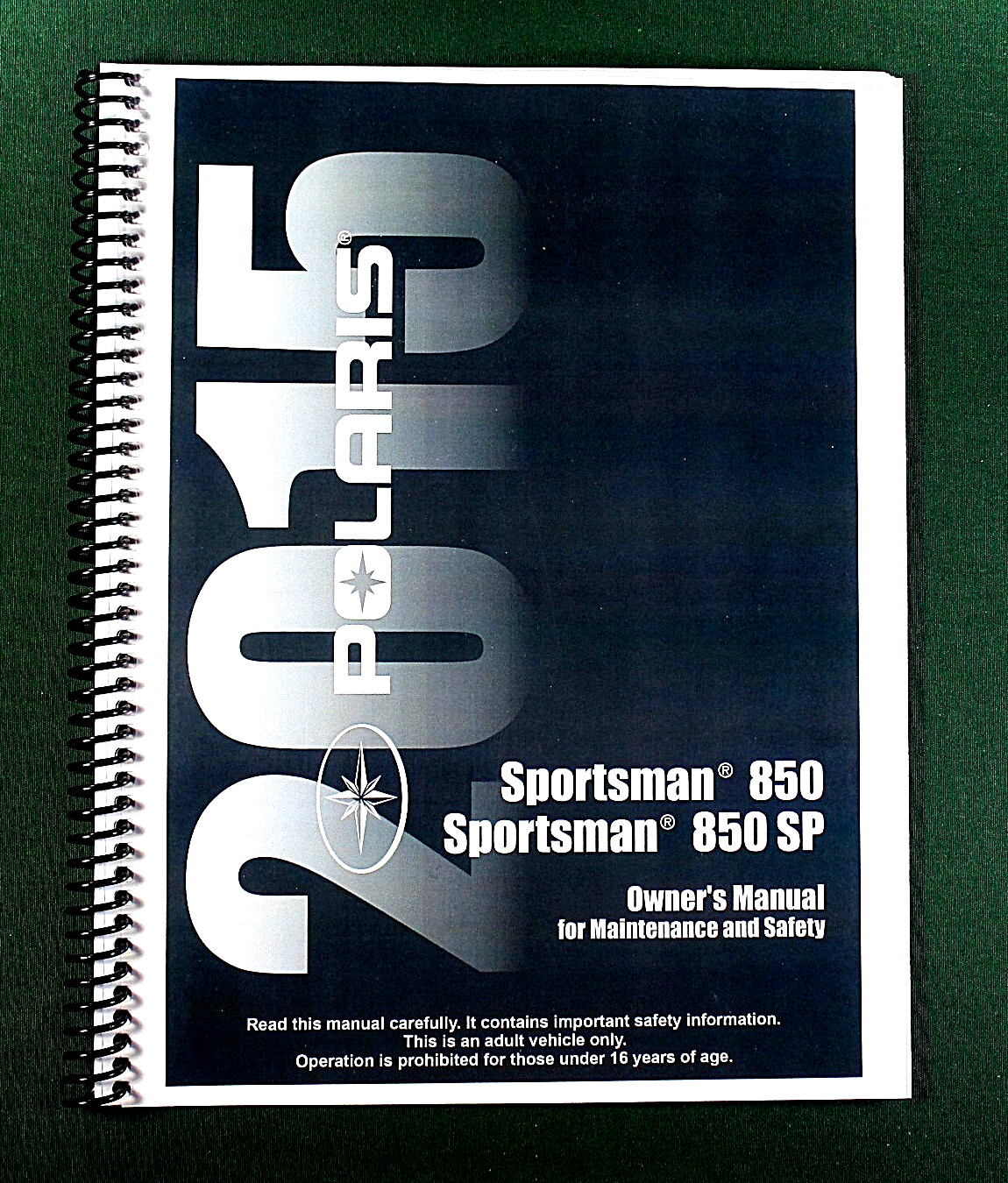2015 Polaris Sportsman 850 ATV Owner’s Manual: 148 Pages & Protective Covers
