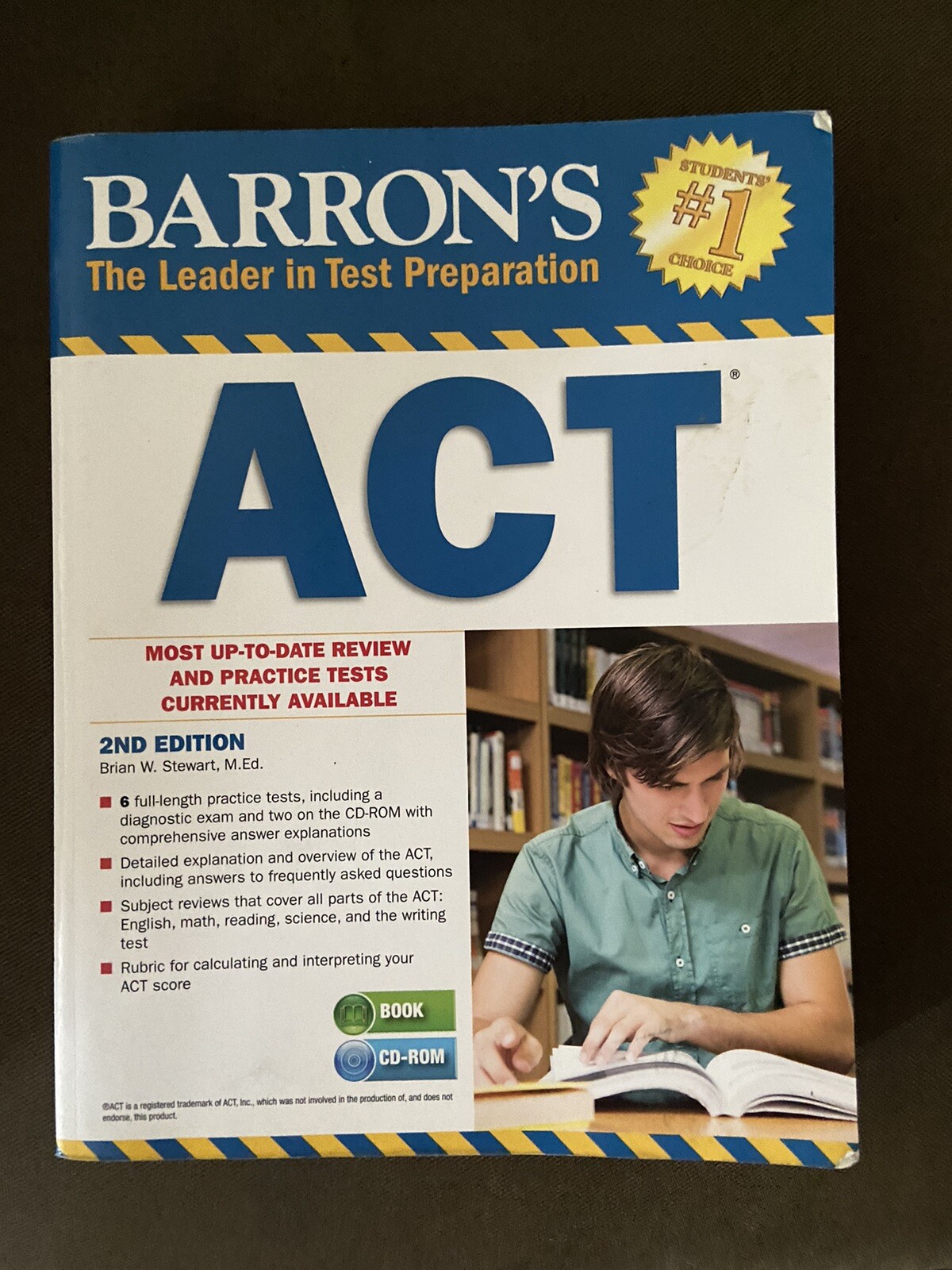 Barron’s ACT with CD-ROM by Brian W. Stewart (2016, Trade Paperback, Revised)