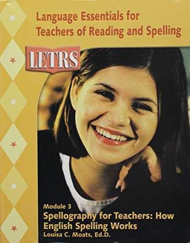 LETRS Module 3: Spellography for – Paperback, by louisa-c-moats – Acceptable