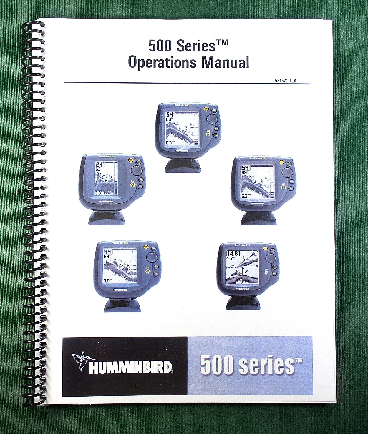 Humminbird 515 525 535 565 575 Instruction Manual: 86 Pages & Clear Covers!