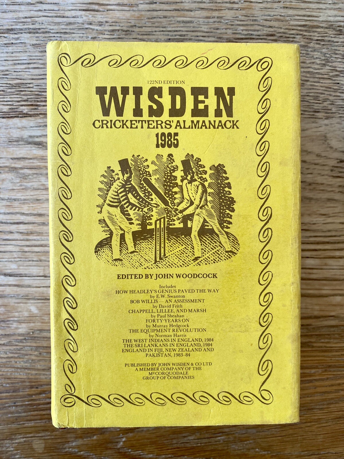 1985 WISDEN CRICKETERS ALMANACK (HARD COVER) 122nd EDITION – 1280 pages