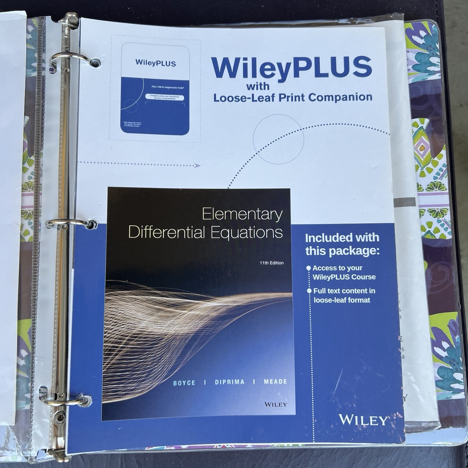 ELEMENTARY DIFFERENTIAL EQUATIONS – Loose Leaf By BOYCE – Very Good