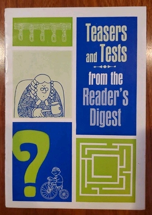 VINTAGE 1969 TEASERS AND TESTS FROM THE READER’S DIGEST: PUZZLE, QUIZ, QUESTIONS