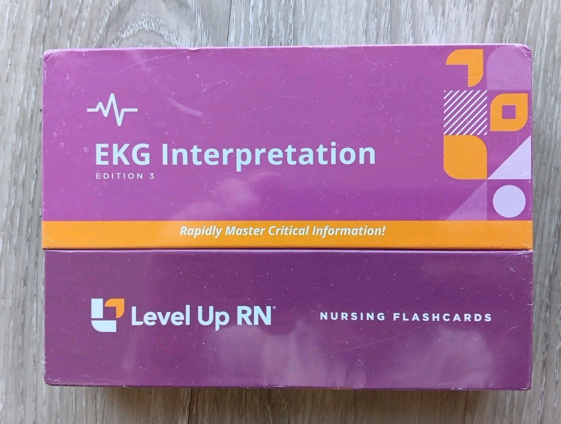 EKG Interpretation Flashcards Edition 3 Level Up RN SEALED Health Care Education