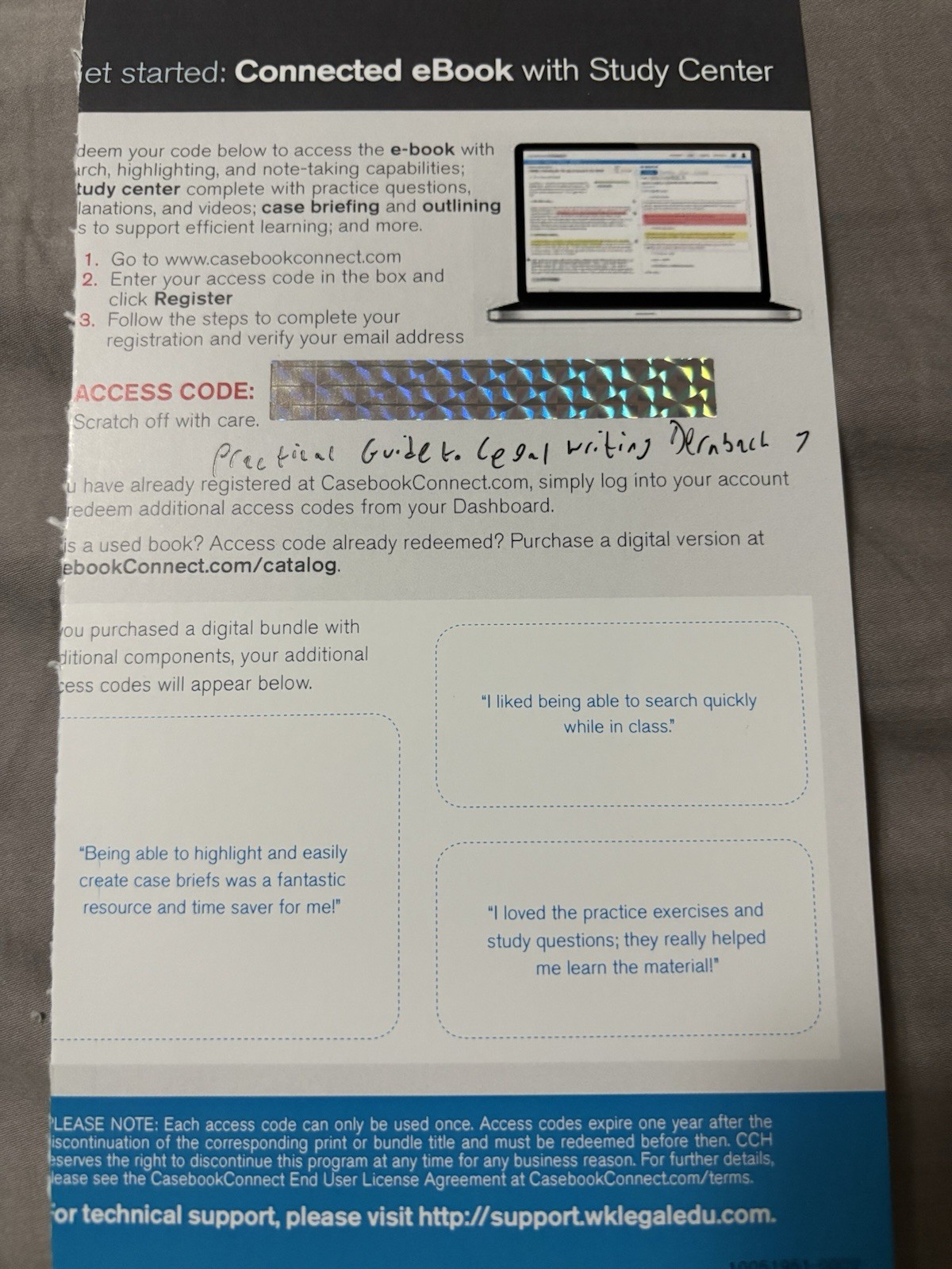 CONNECTED EBOOK ONLY- Practical Guide to Legal Writing Dernbach 7Th Edition