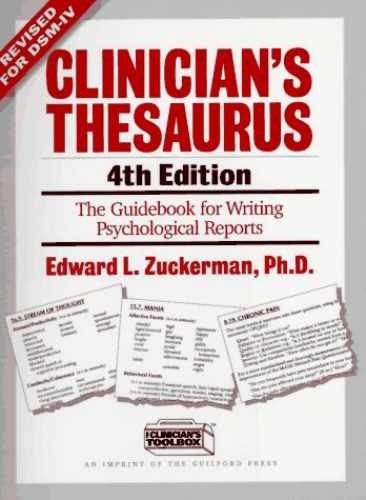 Clinician’s Thesaurus, 4th – Spiral-bound, by Zuckerman PhD Edward – Very Good j