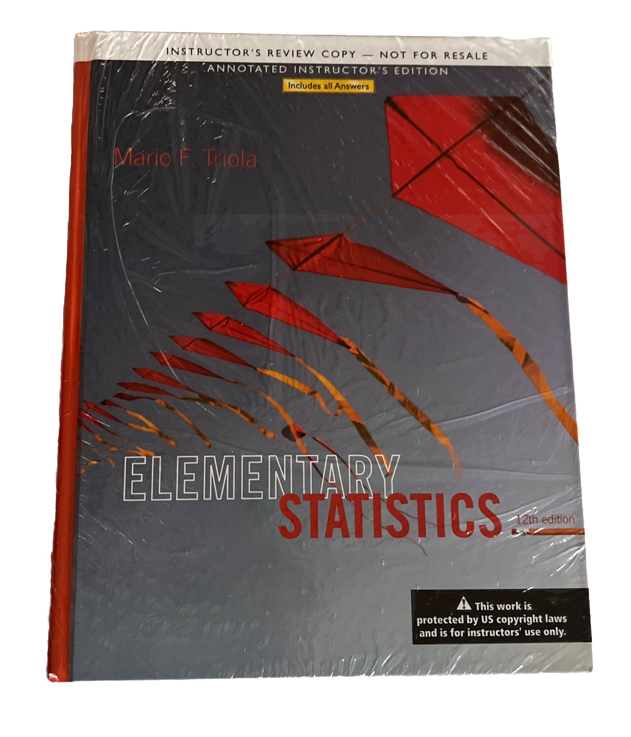 Elementary Statics 12th Edition Mario F Triola Instructor’s Edition New