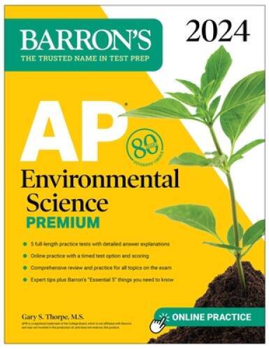 AP Environmental Science Premium, 2024: 5 Practice Tests Comprehen – VERY GOOD