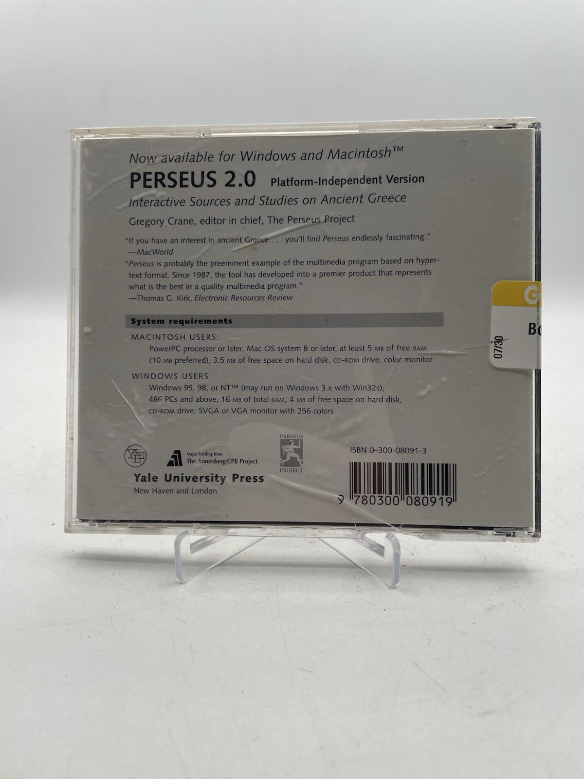 Perseus 2.0 Interactive Sources and Studies on Ancient Greece Concise Edition CD