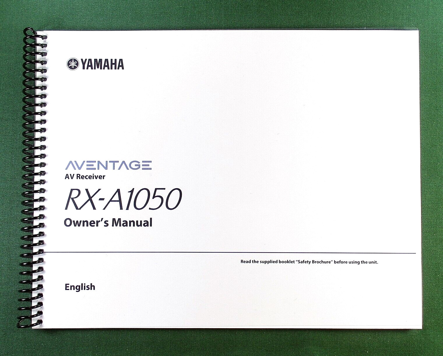 Yamaha RX-A1050 Instruction Manual: Full Color 162 Pages & Protective Covers!