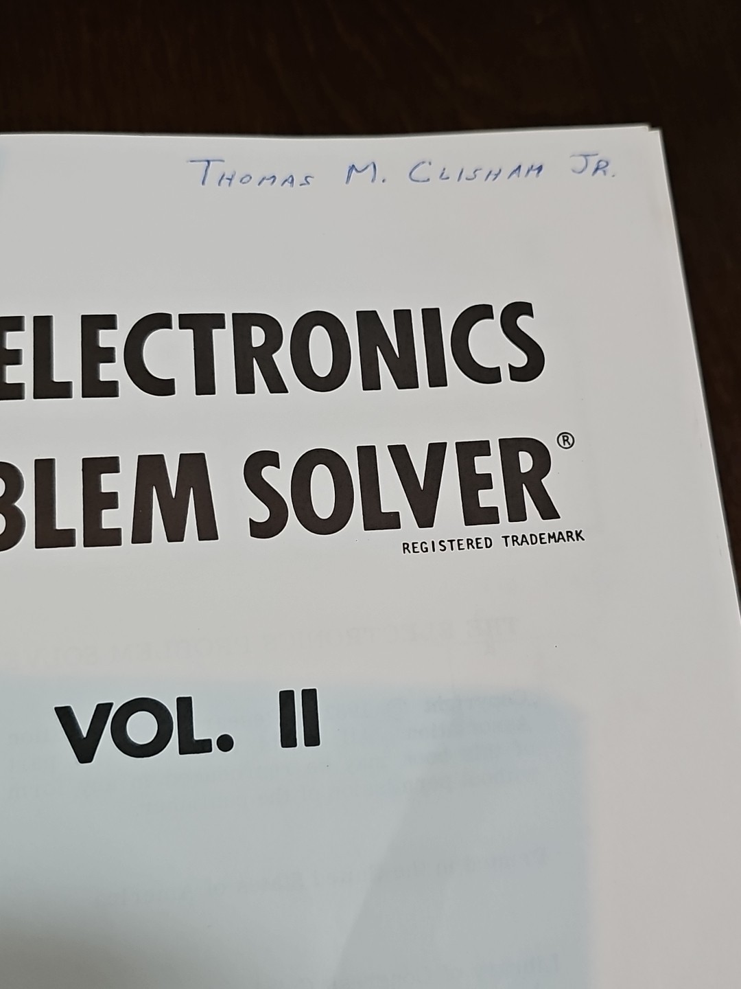 1984 The Electronics Problem Solver Vol 2 Isbn 0878915435 Revised Printing