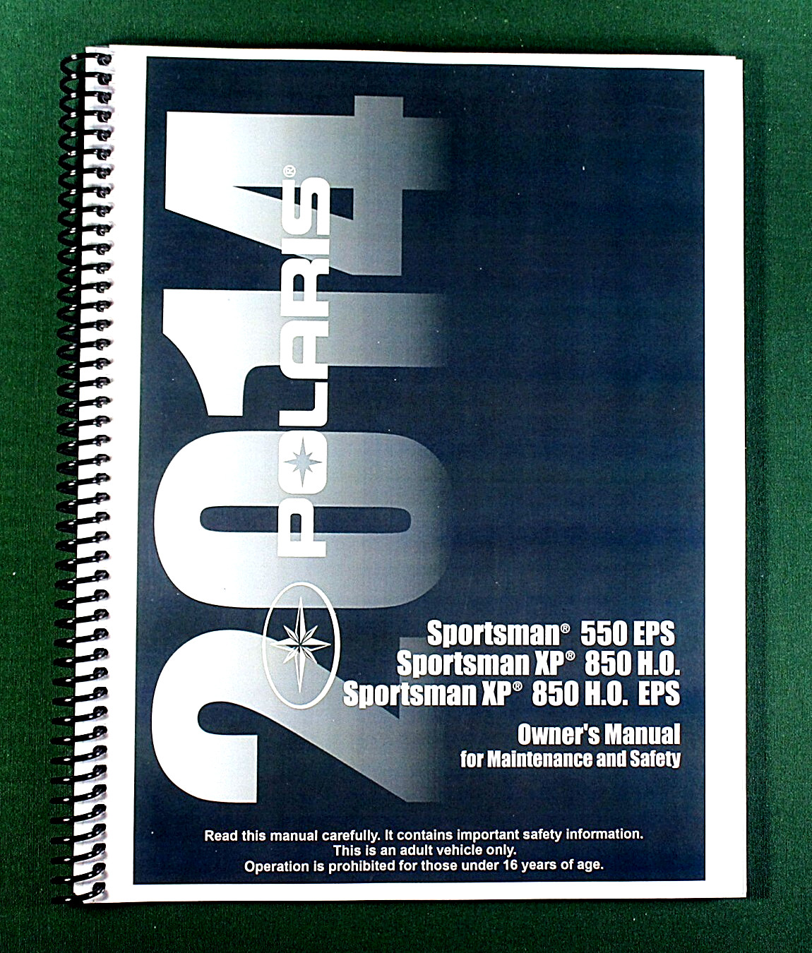 2014 Polaris Sportsman 550 EPS Owner’s Manual: 161 Pages & Protective Covers
