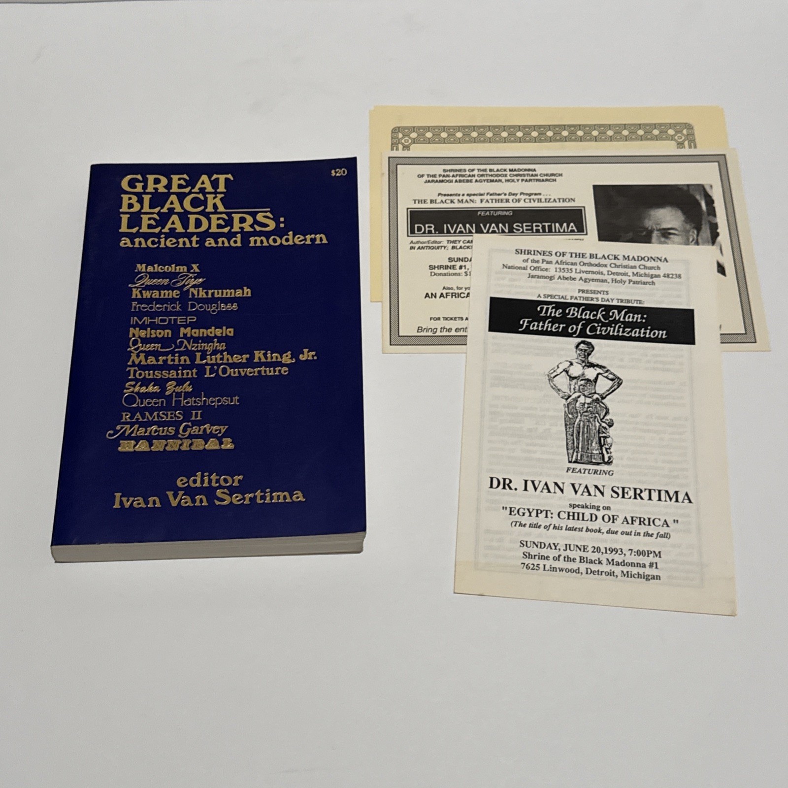 SIGNED Great Black Leaders: Ancient and Modern Ivan Van Sertima FIRST EDITION