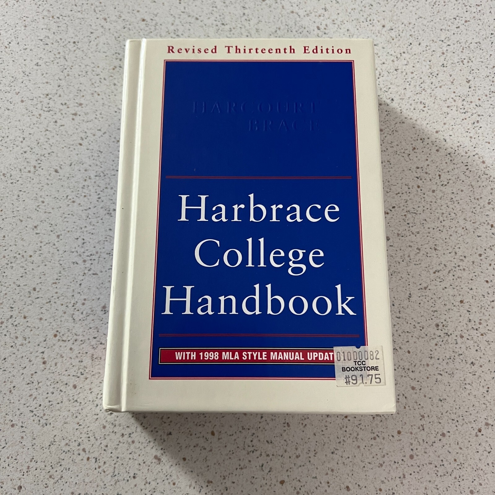 Harbrace College Handbook Revised 13th Edition 1998 MLB Hardback Book