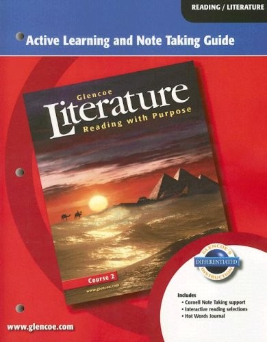 GLENCOE LITERATURE: READING WITH PURPOSE: ACTIVE LEARNING By Douglas Fisher *VG*