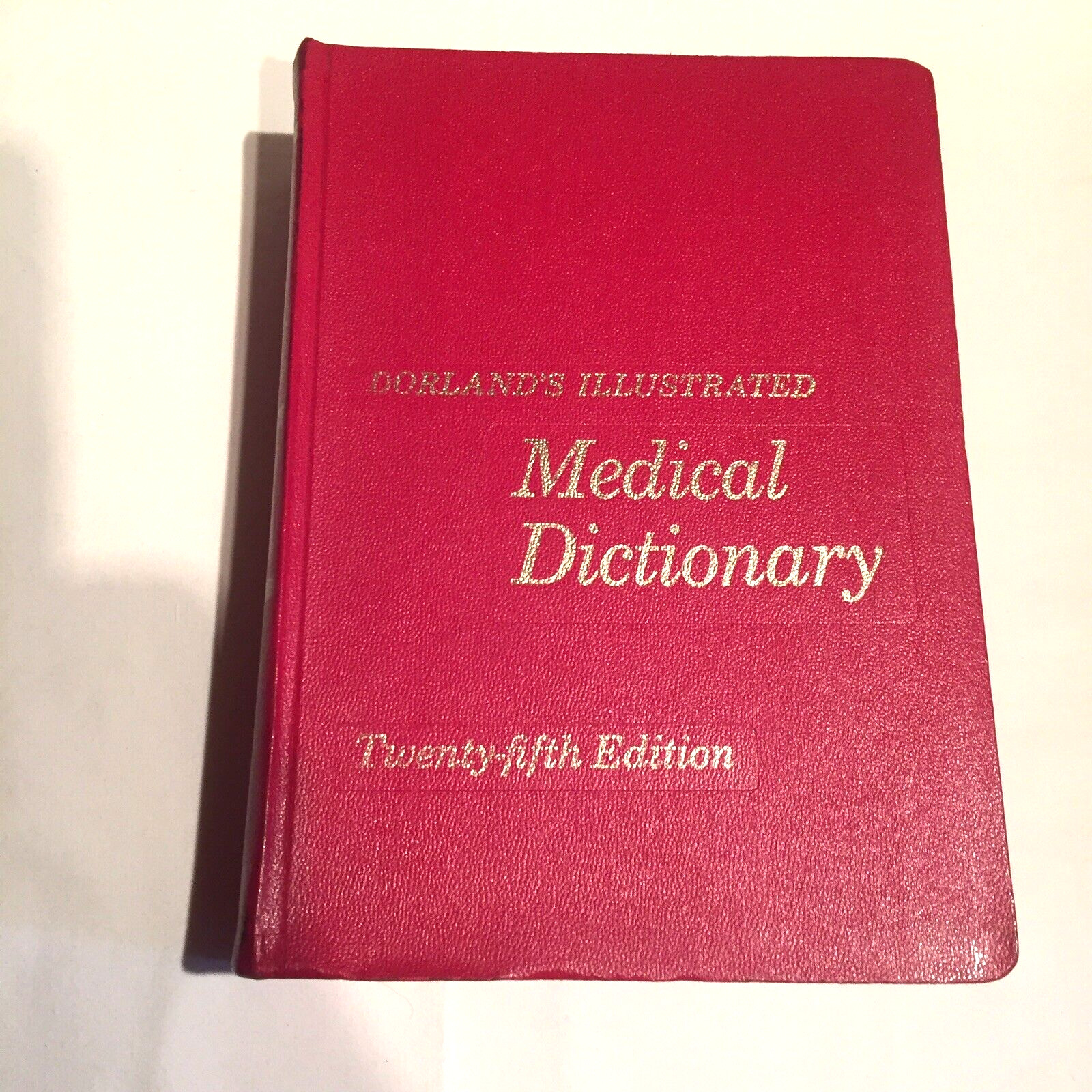 Vintage Medical Dictionary Illustrated Book 1974 Hard Bound Red Leather Look