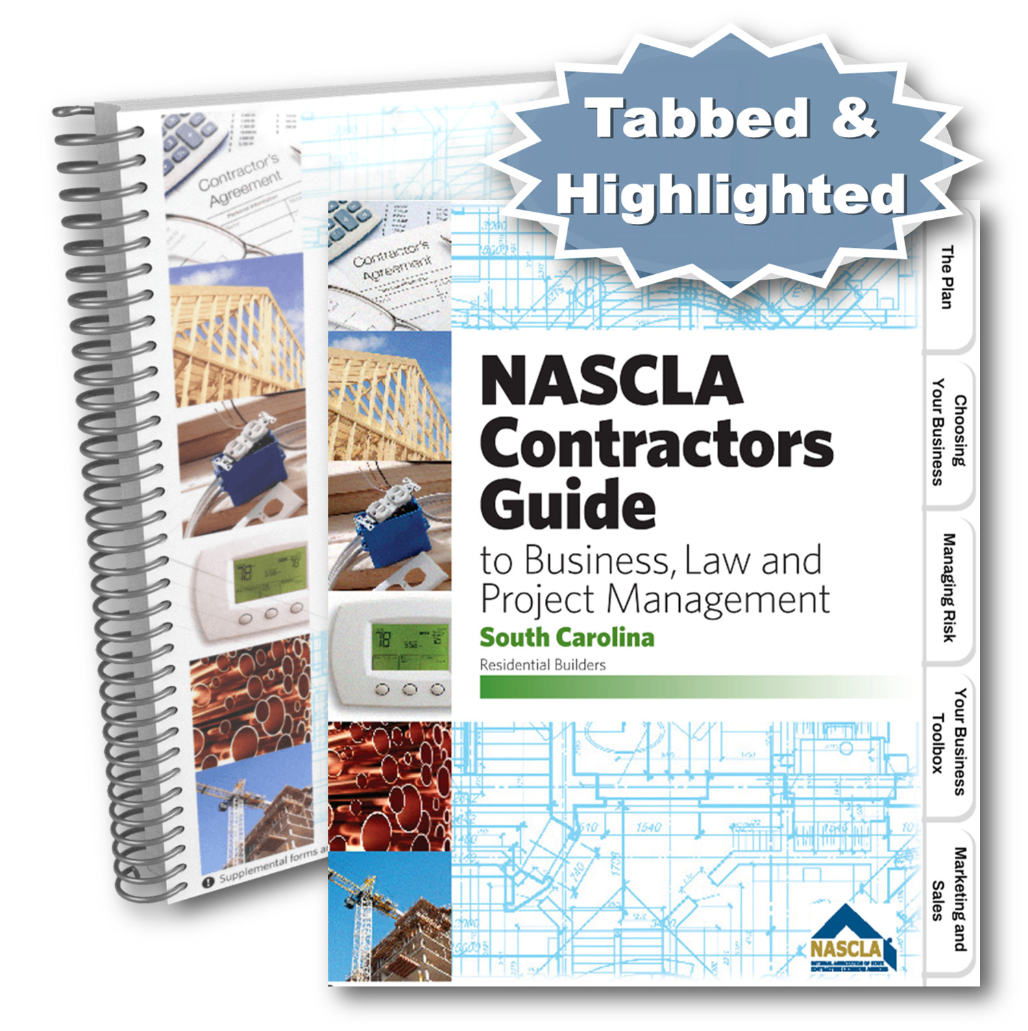 Pre-Tabbed & Highlighted NASCLA South Carolina Residential Builders, 8th Edition