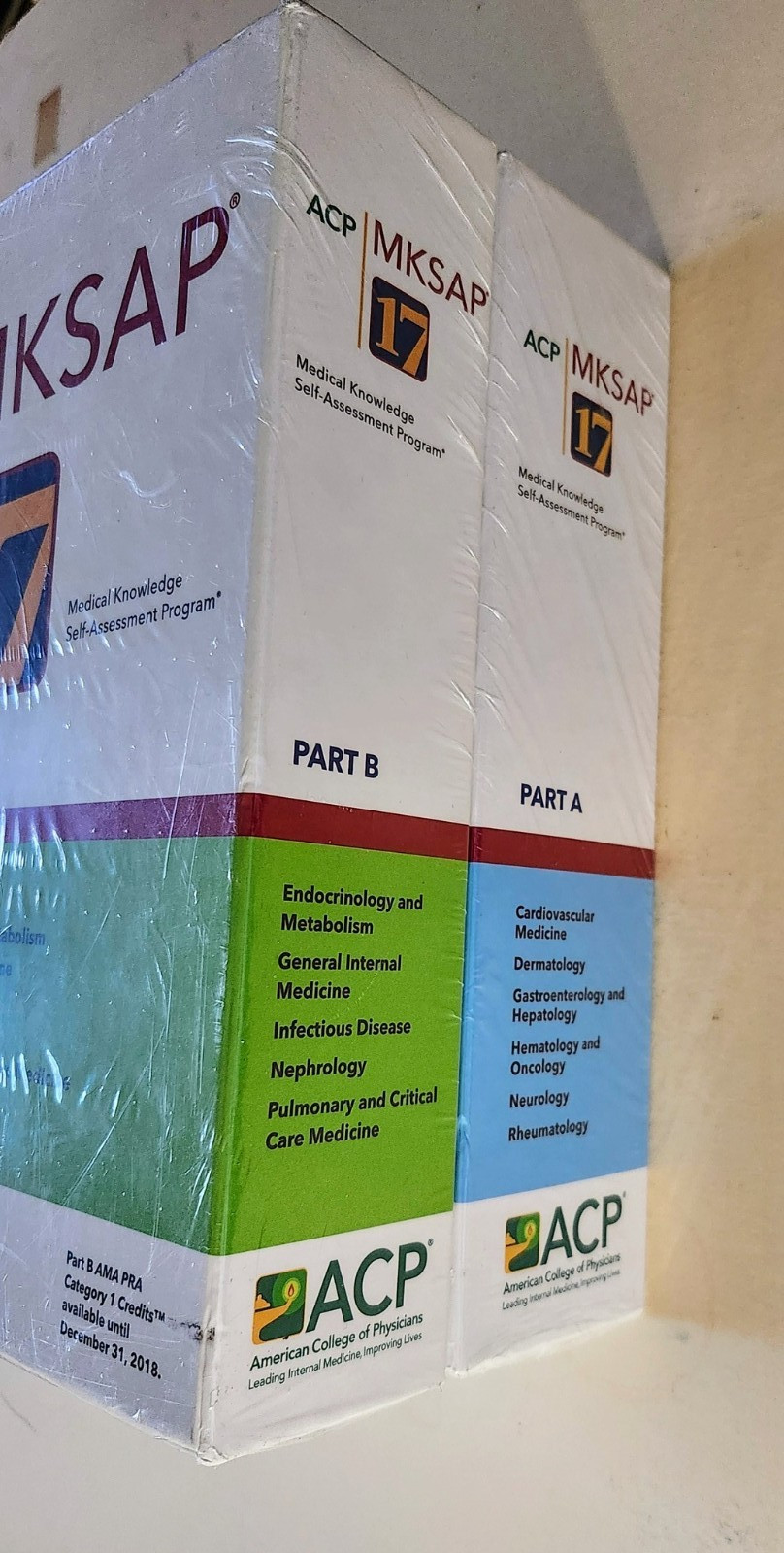 (ACP) MKSAP 17 Part A and B all 11 Books, New & Sealed
