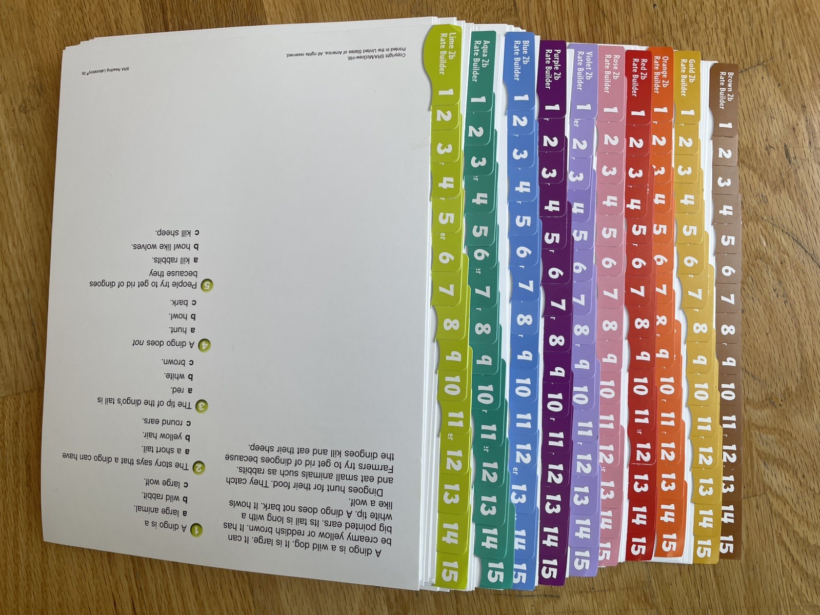 SRA reading laboratory 2B set by Don Parker, 2004 edition – complete