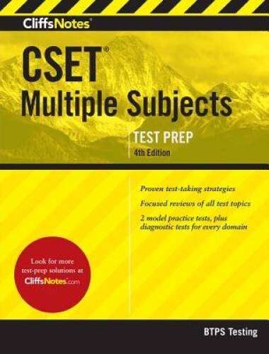 CliffsNotes CSET Multiple Subjects 4th Edition – Paperback – ACCEPTABLE