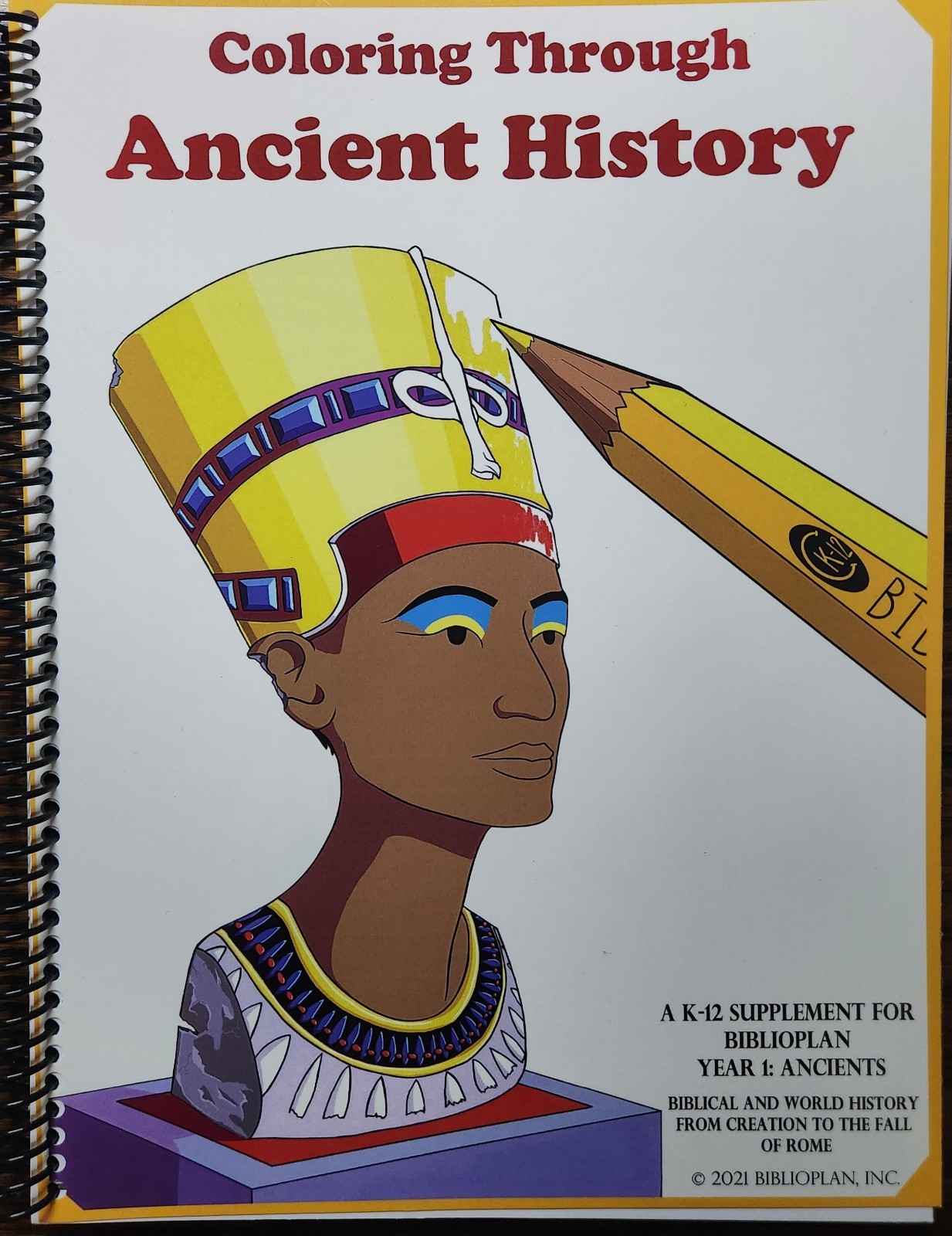 BiblioPlan Coloring Through Ancient History Year One Paperback Spiral Bound