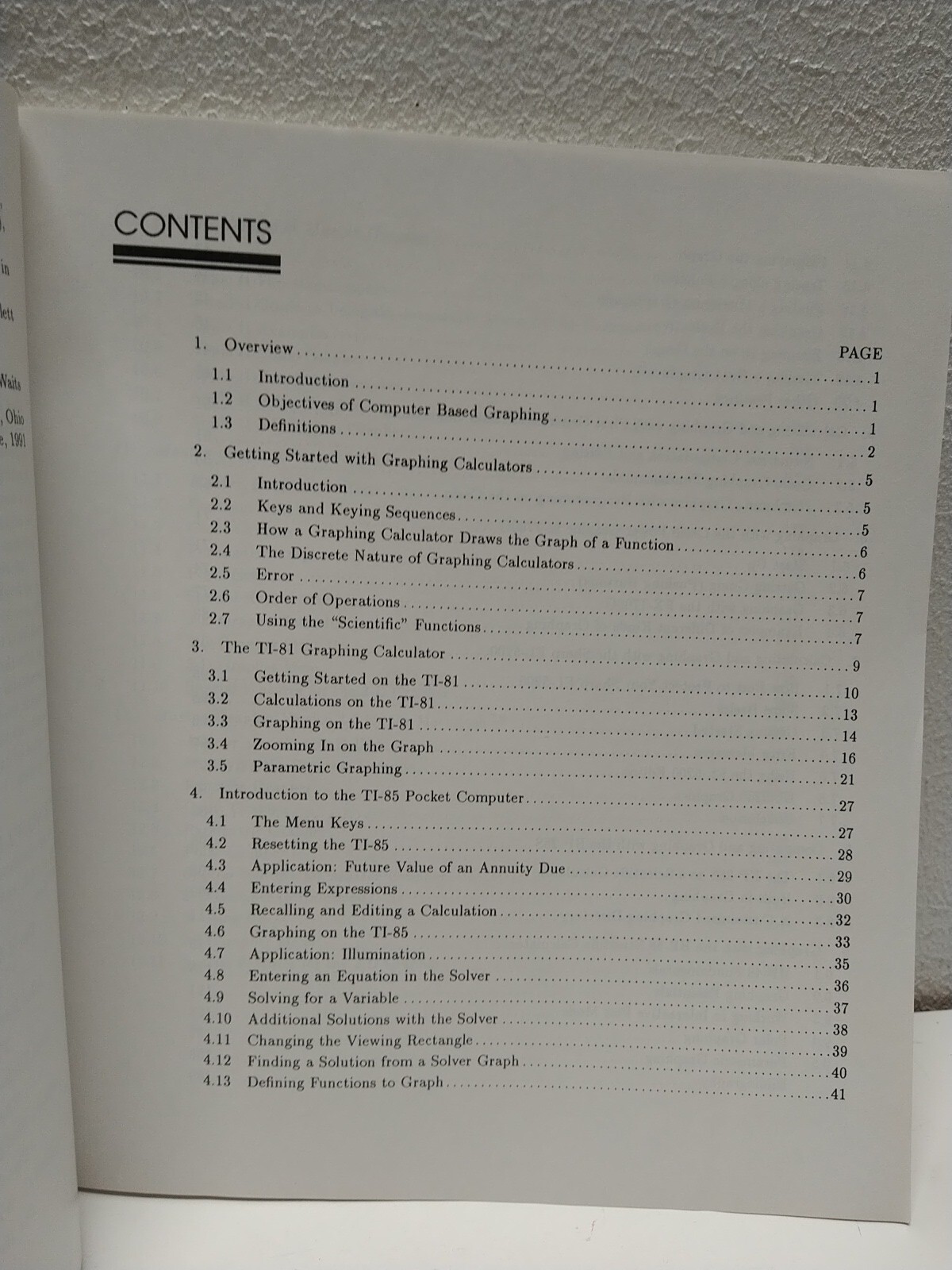 Graphing Calculator and Computer Graphing Laboratory Manual