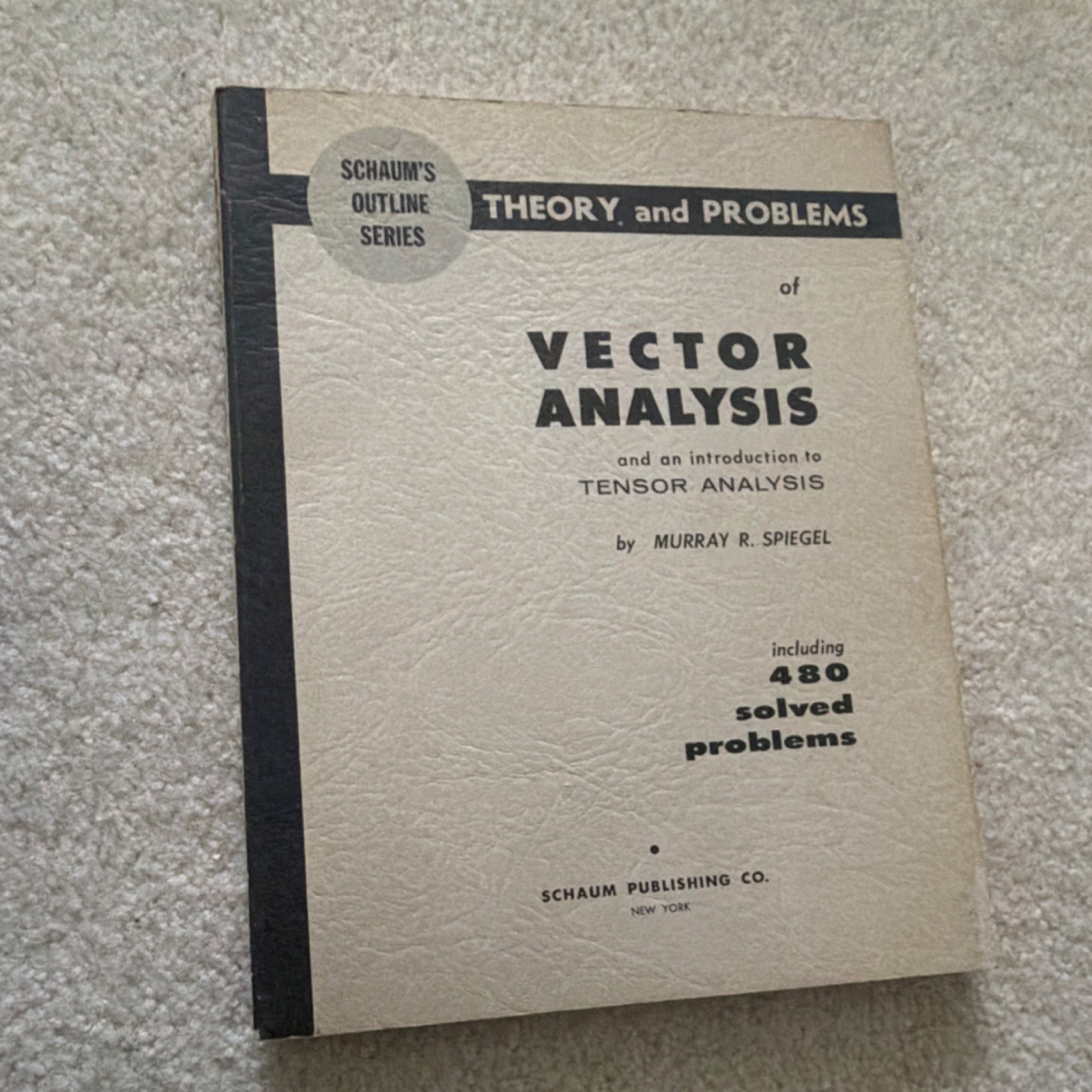 Schaum’s Outline Theory and Problems Vector Analysis Murray R. Spiegel PB