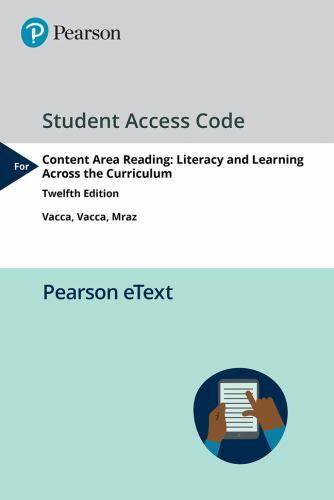 Content Area Reading: Literacy and Learning Across the Curriculum, Enhanced Pea