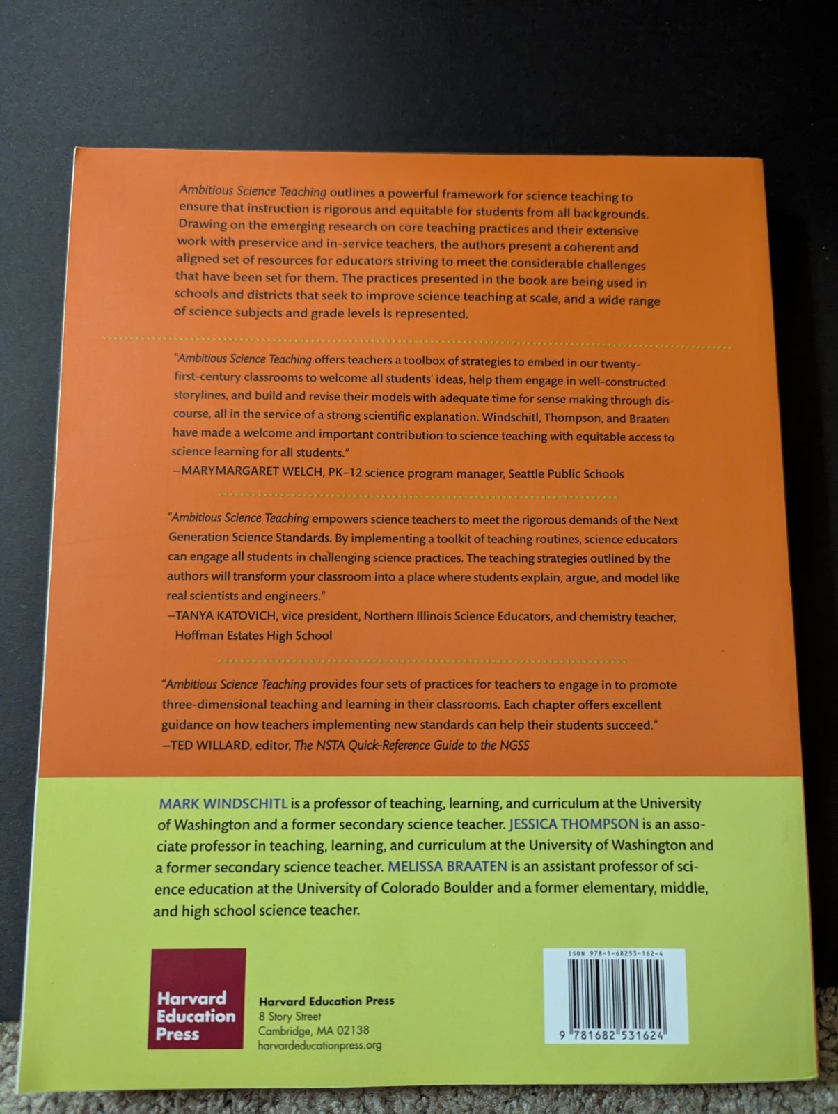 Ambitious Science Teaching 1st Edition Paperback Harvard Education Press