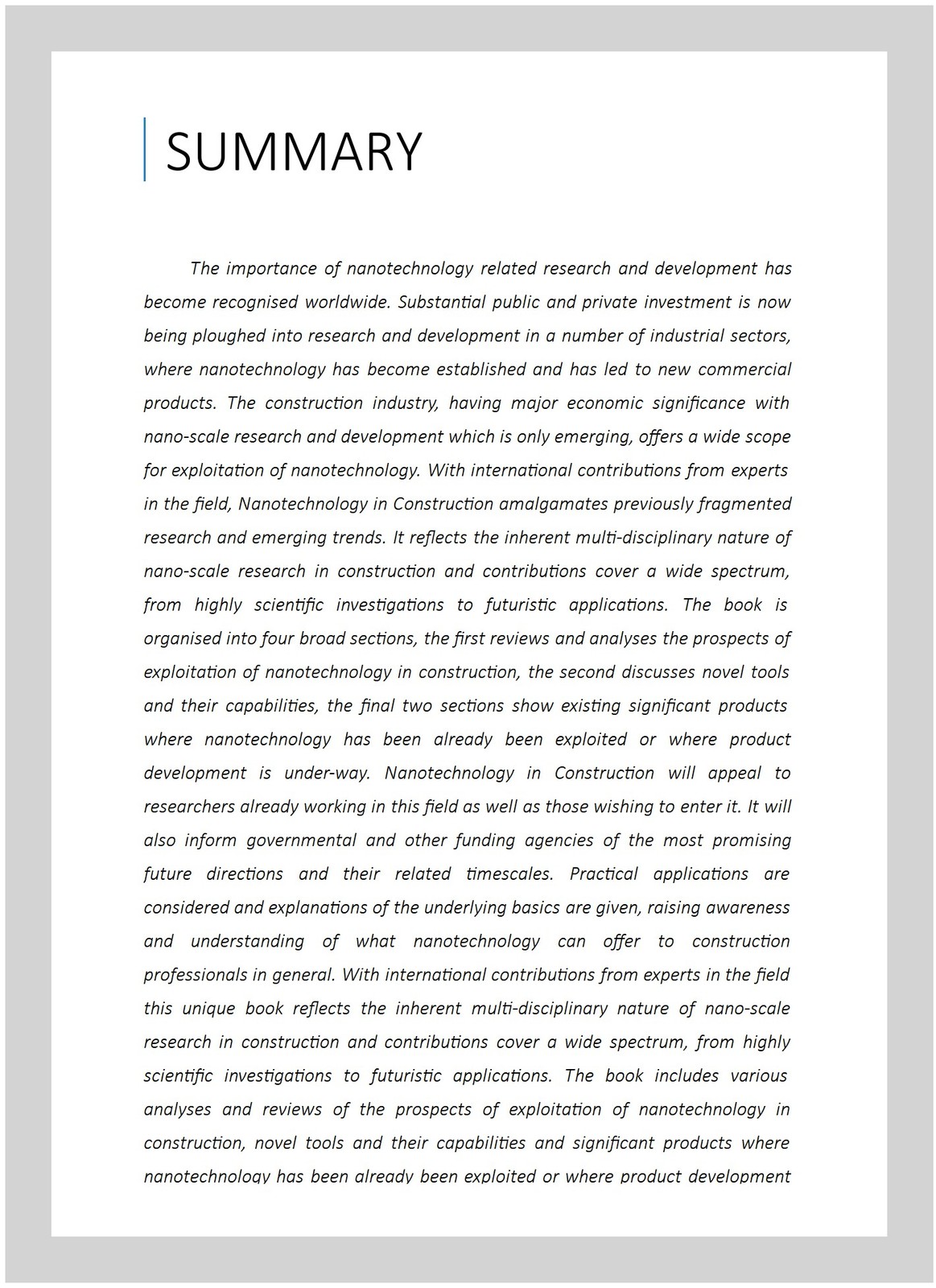 Nanotechnology In Construction, Hardcover by Bartos, P. J. M. (EDT); Hughes, …