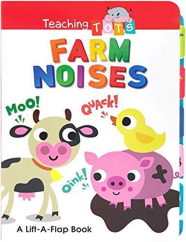 Farm Noises – Chunky Lift-a-Flap Board Book with Tabs – Educational Child – GOOD