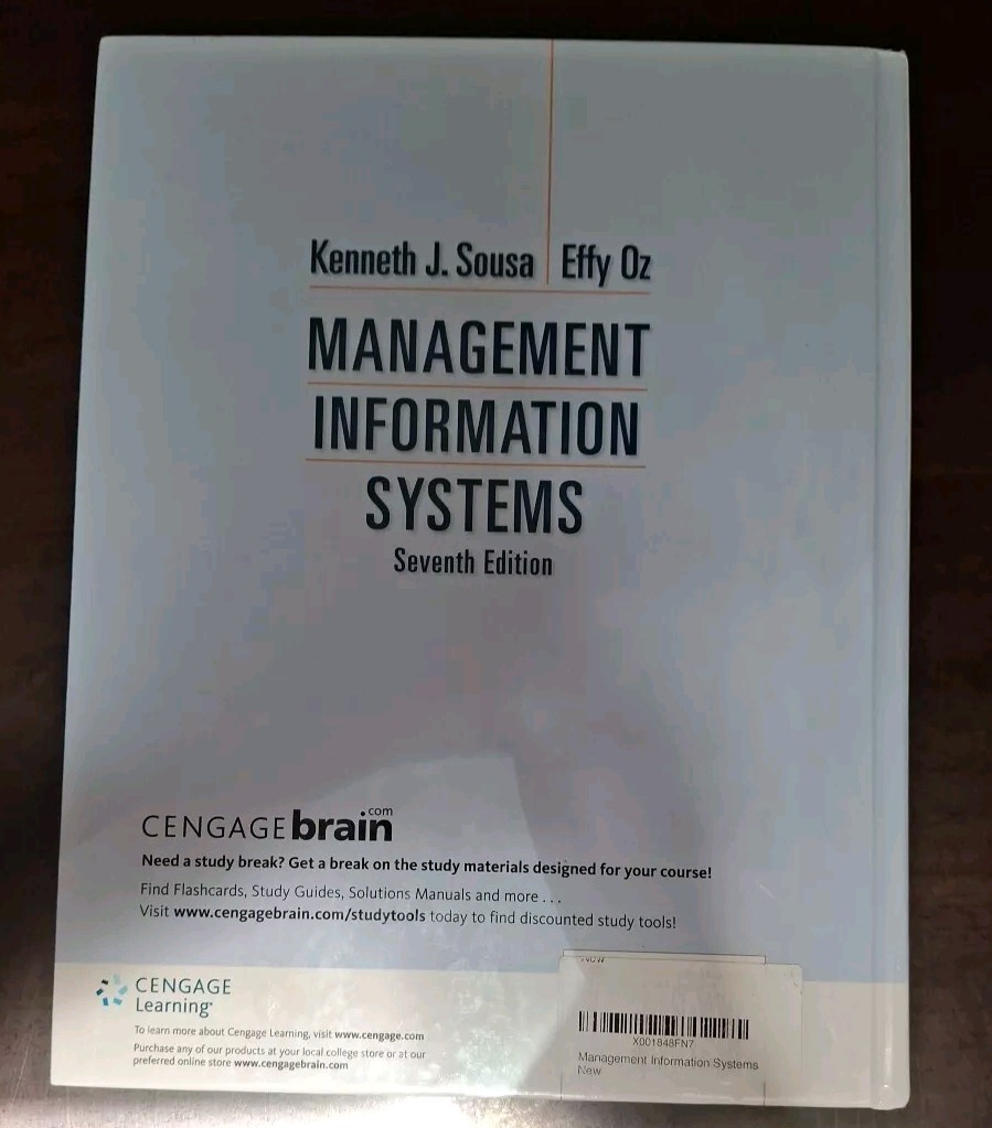 Management Information Systems by Effy Oz & Ken J. Sousa (2014,HC) 7th Ed., MINT