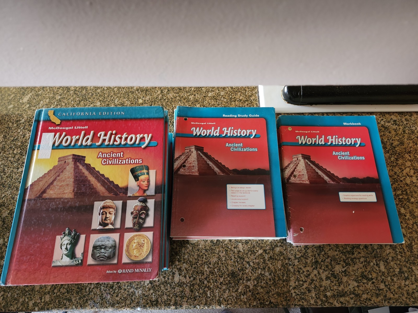 Used World History Textbooks, Workbooks, and Study Guides Lot (2006)