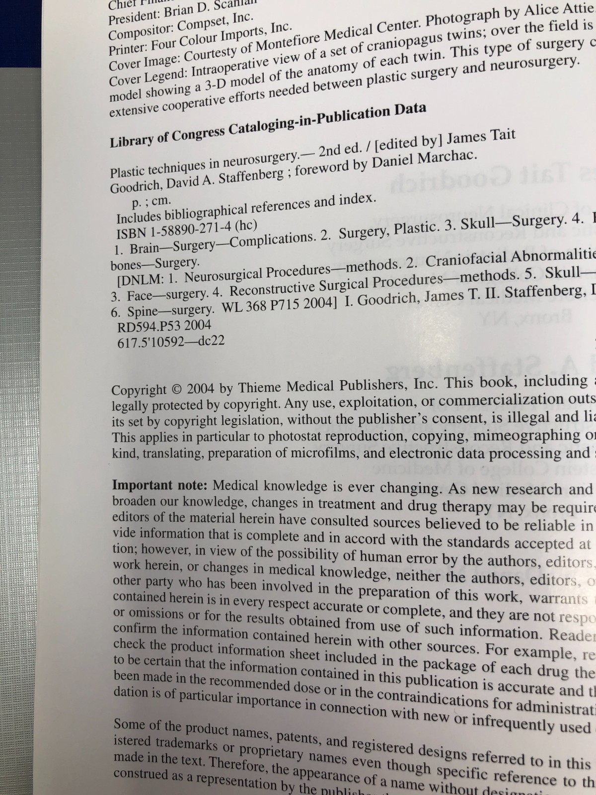 Plastic Techniques in Neurosurgery, 2004, E-122