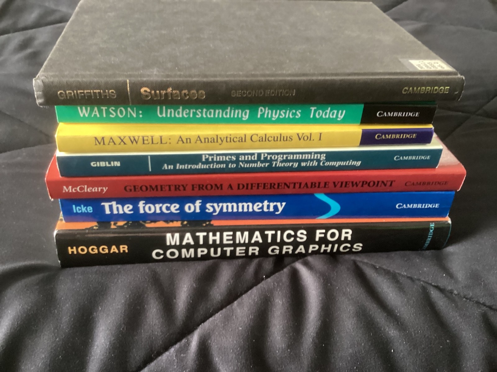 Cambridge University Press Lot of 7 Books Phyics, Geometry, Computer Graphics